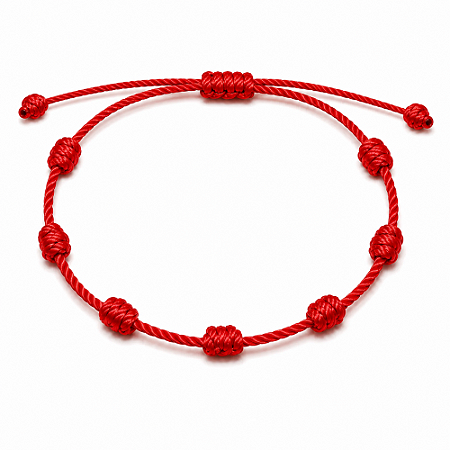 Pulseira 7 Nós Vermelha Ajustável de Proteção Espiritual | Maria Jupyra