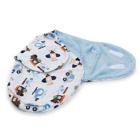 Cueiro Enroladinho Para Bebê Menino Soft/ Plush Inverno Azul