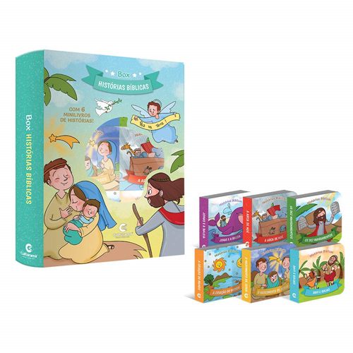 Livro Infantil Bíblia Box Com 6 Minilivros De Histórias