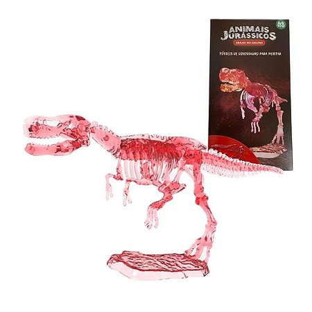 Brinquedo Montar Fosseis de Dinossauro Brilha no Escuro TREX