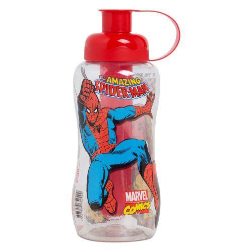 Garrafa Infantil 550ml tubo de gelo Escolar - Spider-Man