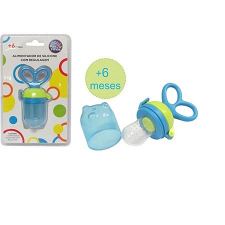 Porta Fruta silicone de bebe Chupeta Alimentador Azul P&F
