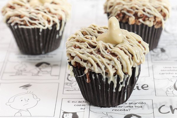 Muffin Nutella com nozes