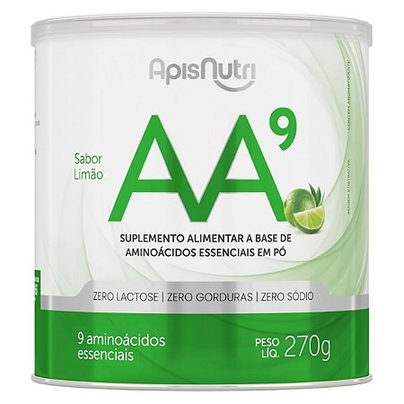 AA9 Aminoácidos Essenciais 270g Zero Açucar Limão Apis Nutri