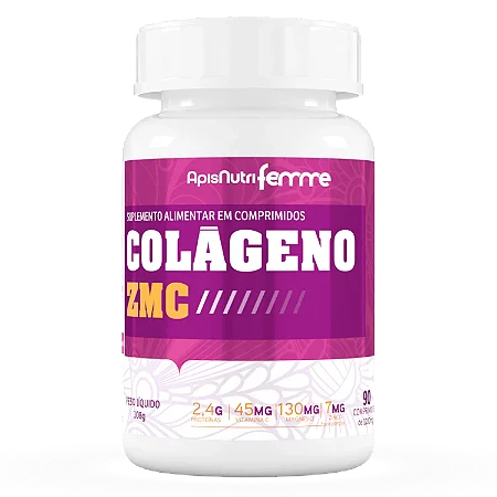 Colágeno Hidrolisado ZMC 1200mg 90 cápsulas Apisnutri