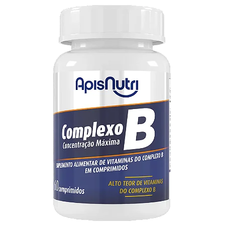 Suplemento de Vitaminas do Complexo "B" Concentração Máxima 500mg 60 cápsulas ApisNutri