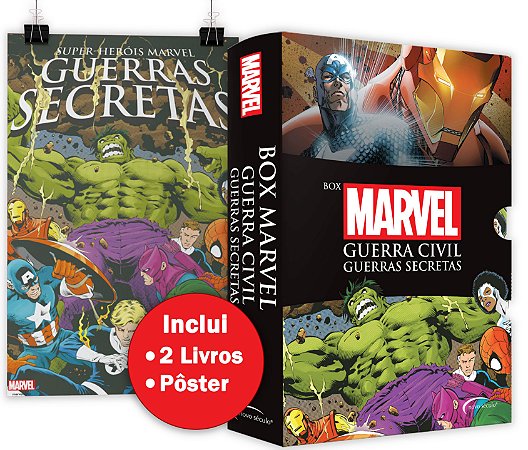 Box Marvel Guerra Civil e Guerras Secreta