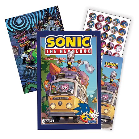 Sonic The Hedgehog – Volume 12: Prova de Fogo + CARTELA DE ADESIVOS + PÔSTERES + MARCADORES