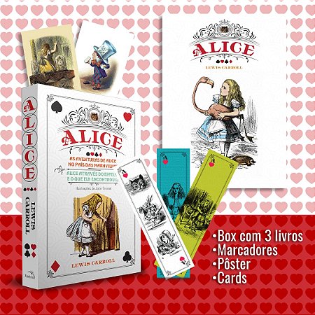 Box Alice No País Das Maravilhas E Alice Através Do Espelho + Alice Para Colorir