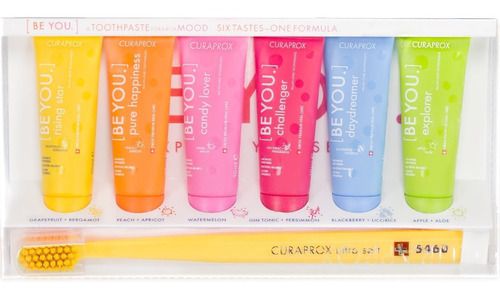 Kit Curaprox Be You 1 Escova 5460 +  6 Pastas Veganas 10ml
