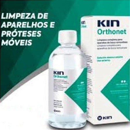 Kin Orthonet Solução Bucal Limpeza De Aparelho E Prótese