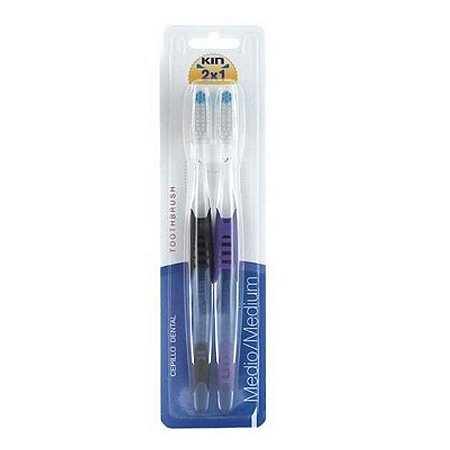 Escova Dental Kin 2x1 com Protetor de Cerdas - Leve 2 e pague 1