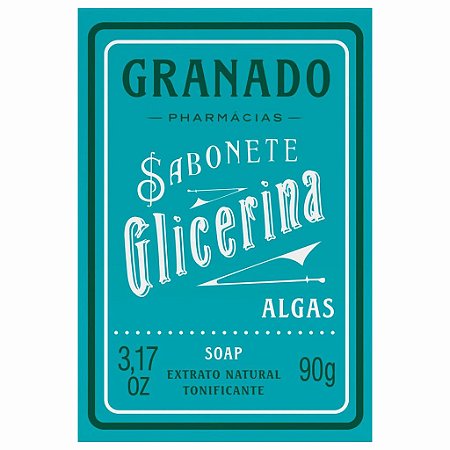 Sabonete Barra Glicerina Nutritivo Granado Algas 90g