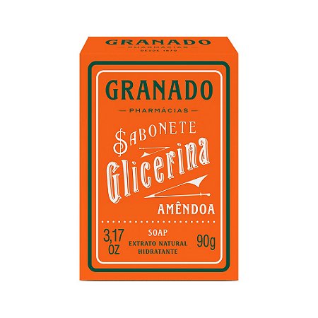 Sabonete Barra Glicerina Nutritivo Granado Amêndoa 90g