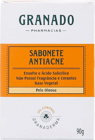 Sabonete Barra Antiacne Granado Pele Oleosa Oil Control 90g