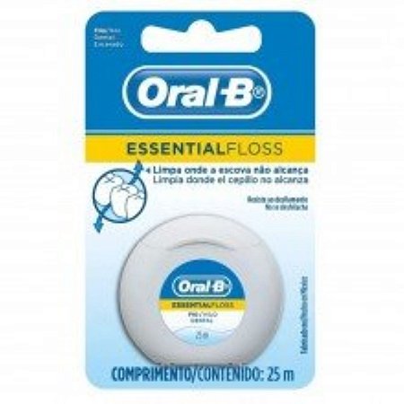 Fio Dental Encerado Essential Floss  Oral-B 25 Metros