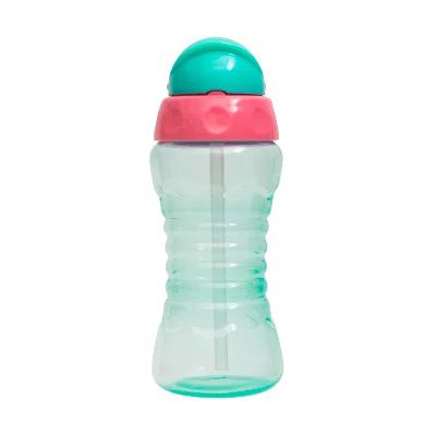 Garrafinha Fresh Copo Com Canudo De Silicone 300ml Buba Verde
