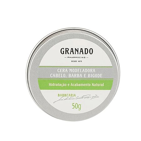 Cera Modeladora Hidratação Cabelo, Barba Bigode Granado 50g