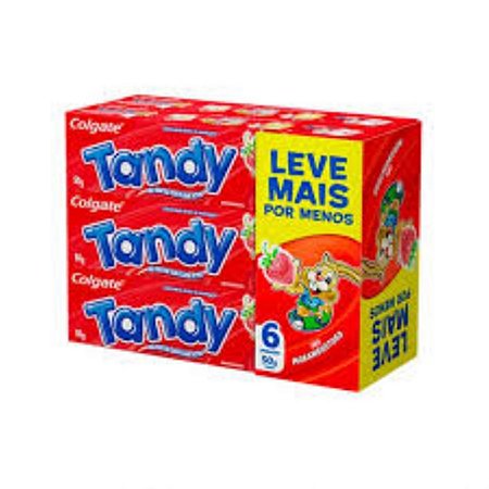 Gel Dental Infantil Tandy Colgate Morango 50g Pack 6 Unids