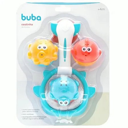 Brinquedo Cesta De Banho Com Ventosa e 3 Bichinhos Buba