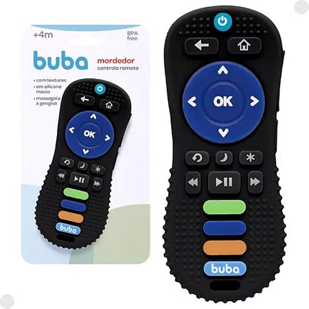 Mordedor para Bebês Controle Remoto Silicone Macio Buba