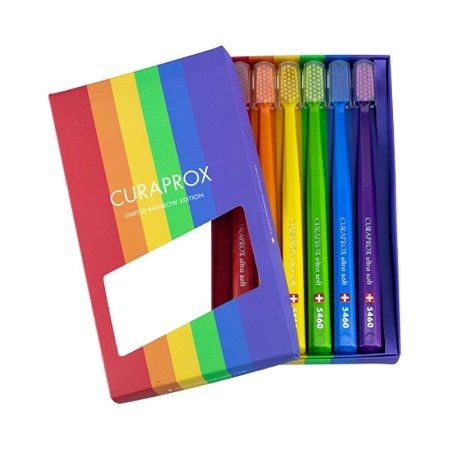 Kit Curaprox Rainbow Edition com 6 Escovas 5460 Ultra Soft