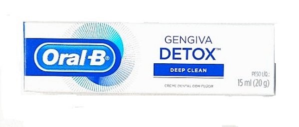 Mini Creme Dental Oral-B Gengiva Detox Deep Clean Flúor 20g