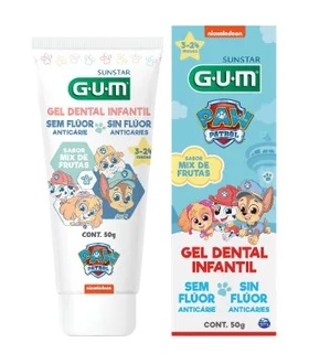 Gel Dental Infantil Sem Fluor Anticarie Patrulha Canina 50g