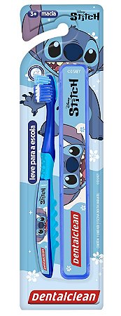 Escova Dental Infantil com Estojo Stitch Dentalclean