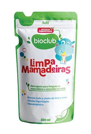 Limpa Mamadeiras Detergente Orgânico Desengordurante Bioclub Refil
