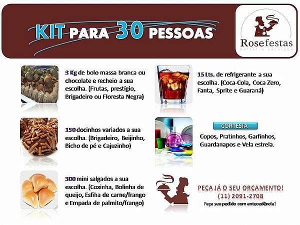 Kit Para 30 pessoas