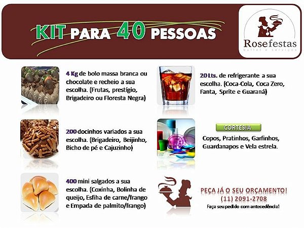 Kit Para 40 pessoas
