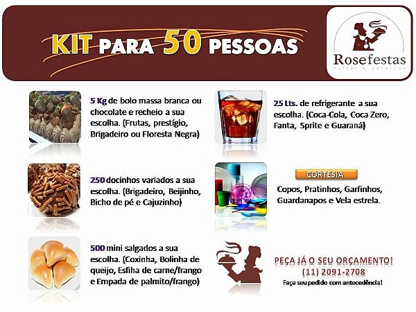 Kit Para 50 pessoas