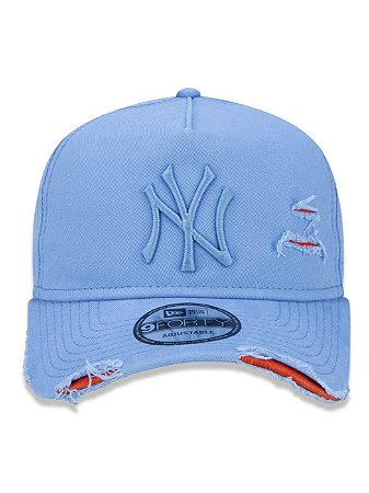 Boné New Era 9Forty A-Frame NY Yankees Destroyed Azul