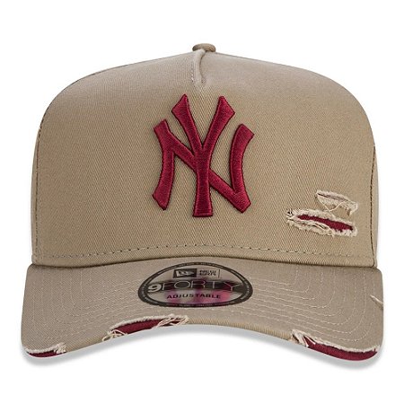 Boné New Era 9Forty A-Frame NY Yankees Destroyed Kaki