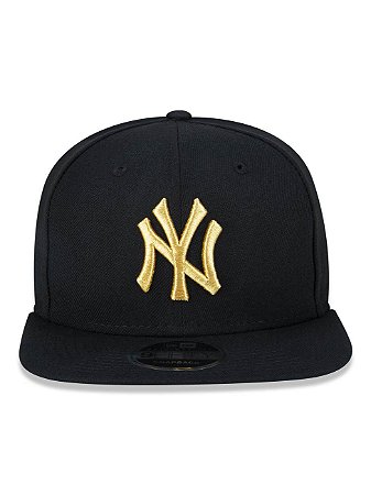 Boné New Era 9Fifty New York Yankees Black/Gold Original Fit Snapback