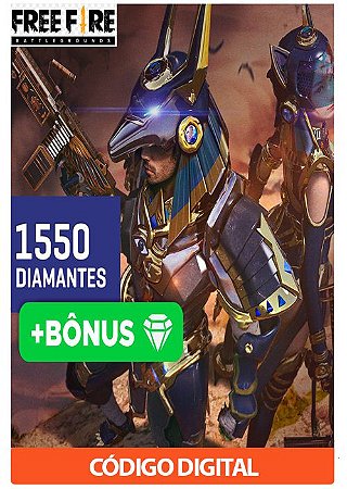 Free Fire 1550 Diamantes Gift Card 