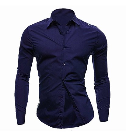 Camisa Masculina Slim fit Luxo Basic