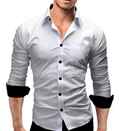 Camisa Masculina Slim fit Luxo Duos