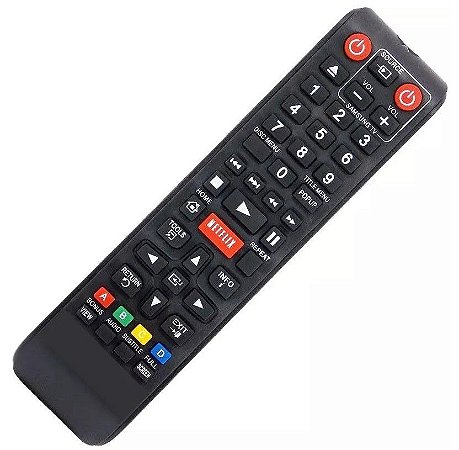 Controle Remoto Blu-Ray Samsung AK59-00153A / BD-E5300 / BD-E5500 função Netflix