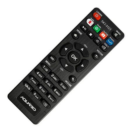 Controle Remoto V1 Aquário Para Smart Box Aquário Stv-2000 Stv-3000