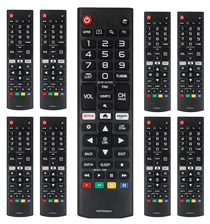Kit  com 10 Controles Remoto Para Tv LG Smart Universal,  Atacado Revenda