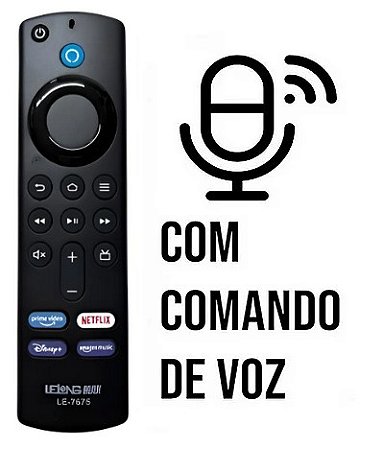 Controle Remoto Compatível Amazon Fire Tv Lite Fire Stick 4k Com Voz