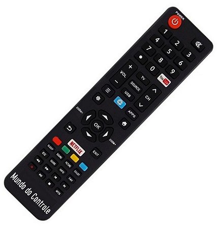 Controle Remoto Smart TV 4K LED 49” Semp Toshiba SK6000 / CT-6841 com Netflix / Youtube