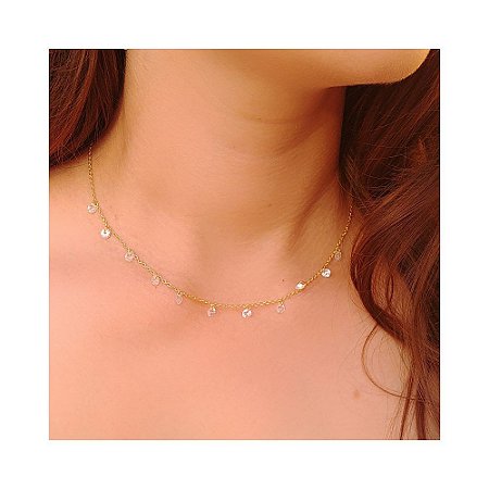 CHOKER PONTO DE LUZ DE ZIRCÔNIA
