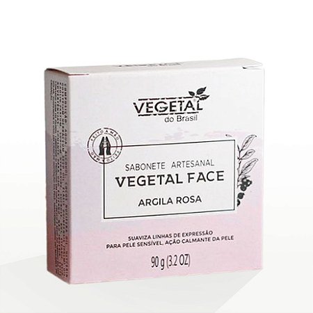 Sabonete Artesanal Argila Rosa 90g - Vegetal do Brasil