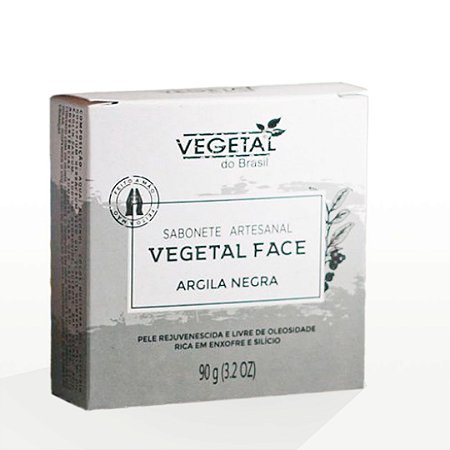 Sabonete Artesanal Argila Negra 90G - Vegetal do Brasil