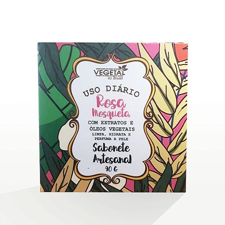 Sabonete Artesanal Rosa Mosqueta 90g - Vegetal do Brasil