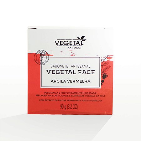 Sabonete Artesanal Argila Vermelha 90G - Vegetal do Brasil