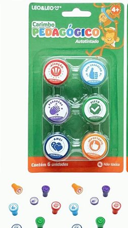 Carimbo Pedagógico Incentivo - BLISTER C/ 6 UND -